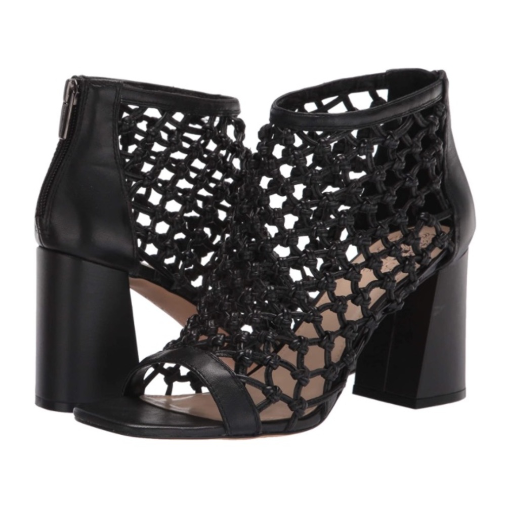 Vince Camuto Arlindal Woven Sandal in Black Brown *New in Box*